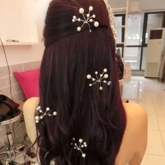 Set of 3 Faux Pearl Hair Pins - Picture 5 of 8